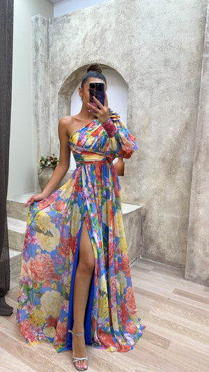 Chic Summer Maxi Dress with Flowy Sleeves
