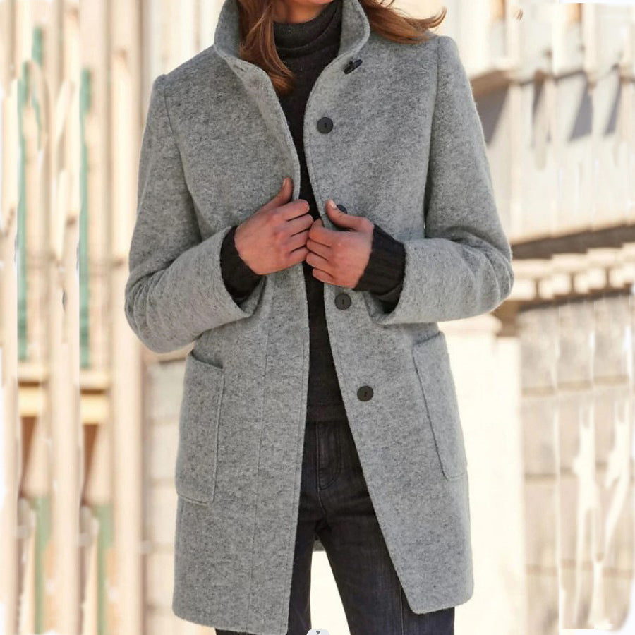 Elegant Blend Mid-Length Trench Coat for Women