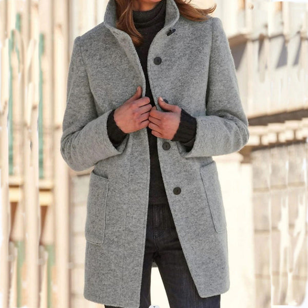 Elegant Blend Mid-Length Trench Coat for Women