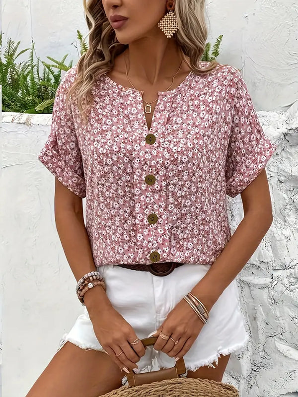 Women's Floral Print Summer Blouse