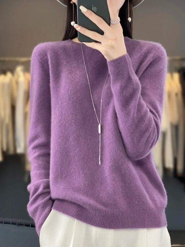 Women's Luxe Soft-Knit Crew Neck Sweater