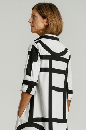 Stylish Geometric Print Dress for Women | Gemma