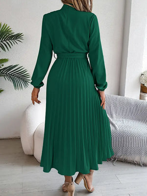 Stylish Midi Dress for Women with Adjustable Belt