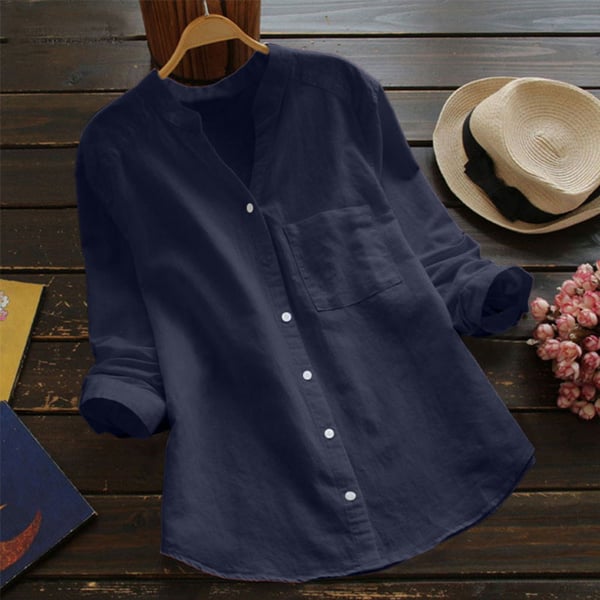 Women’s Relaxed Button-Up Long Sleeve Shirt