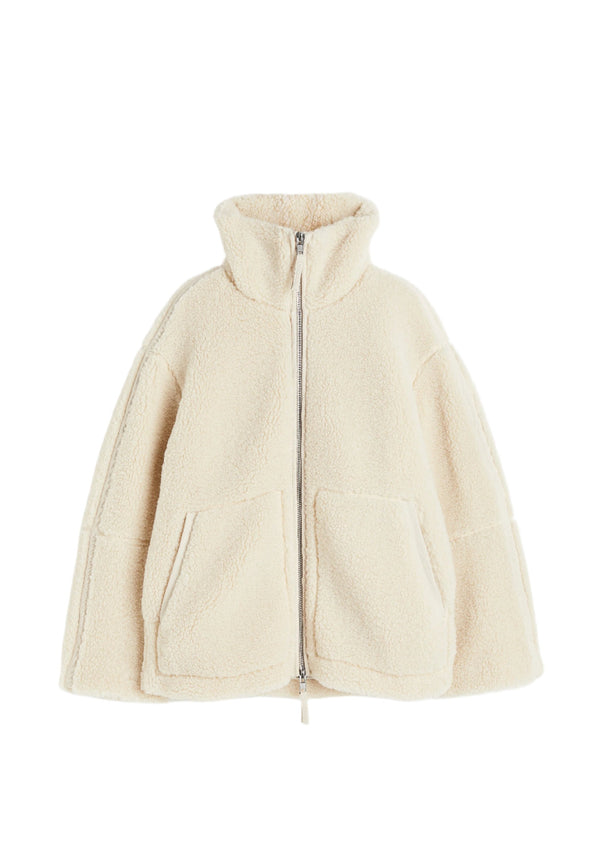 Ultra-Soft Oversized Sherpa Fleece Jacket Stylish for Cold Weather