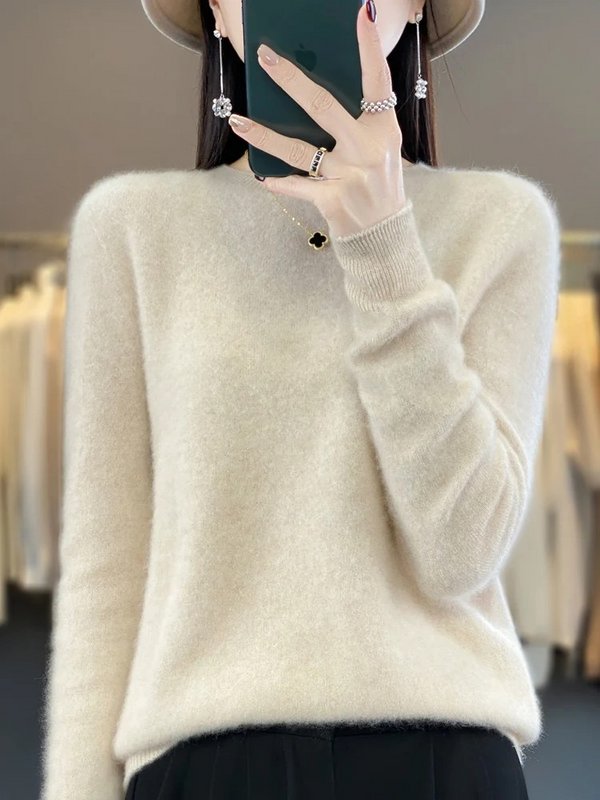 Women's Luxe Soft-Knit Crew Neck Sweater