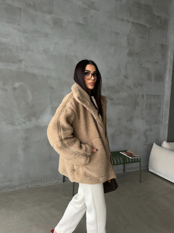 Cozy Teddy Oversized Warm Fleece Jacket for Women