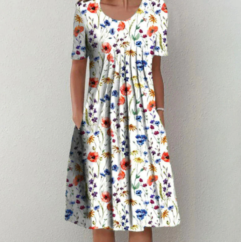 Stylish Midi Summer Dress for Women with Pattern
