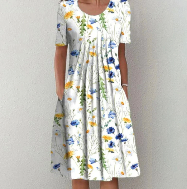 Stylish Midi Summer Dress for Women with Pattern