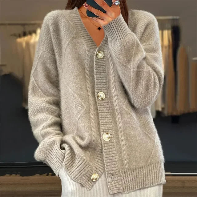 Soft Knit Button Cardigan Sweater for Women