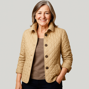 Chaqueta acolchada ligera para mujer con botones, para uso diario