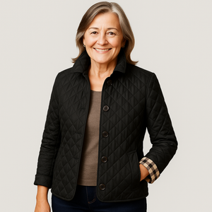 Chaqueta acolchada ligera para mujer con botones, para uso diario