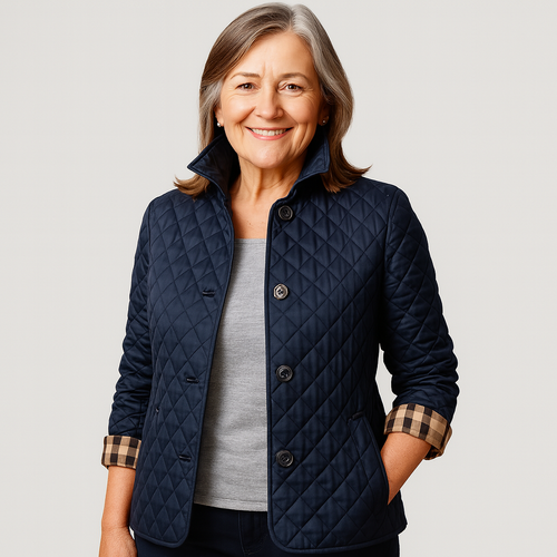 Chaqueta acolchada ligera para mujer con botones, para uso diario