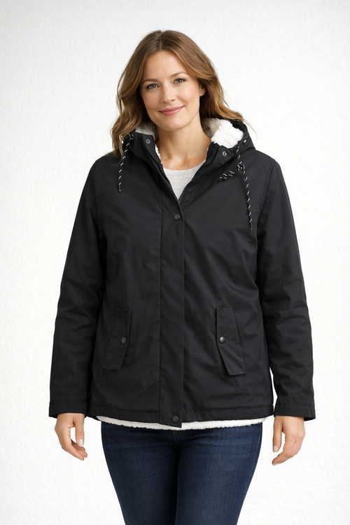 Women's Winter Jacket with Hood & Fleece Lining