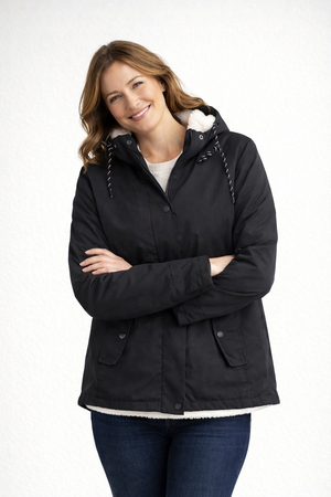 Women's Winter Jacket with Hood & Fleece Lining