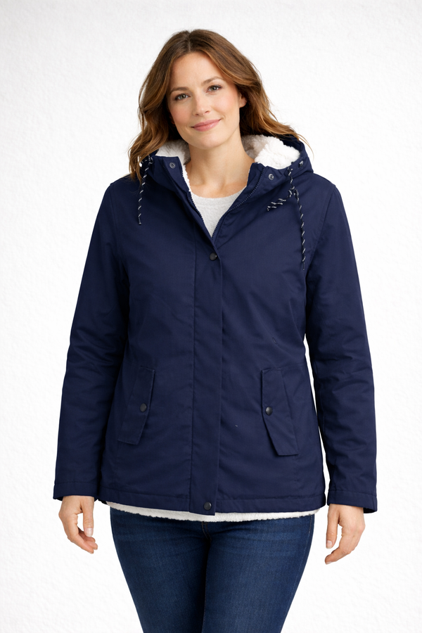 Women's Winter Jacket with Hood & Fleece Lining