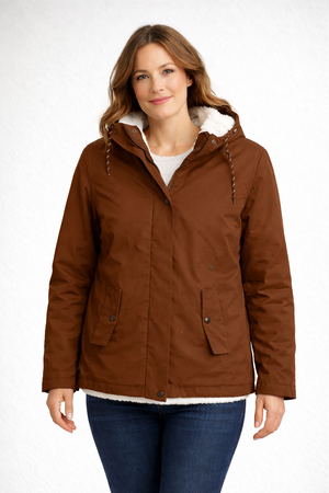Women's Winter Jacket with Hood & Fleece Lining