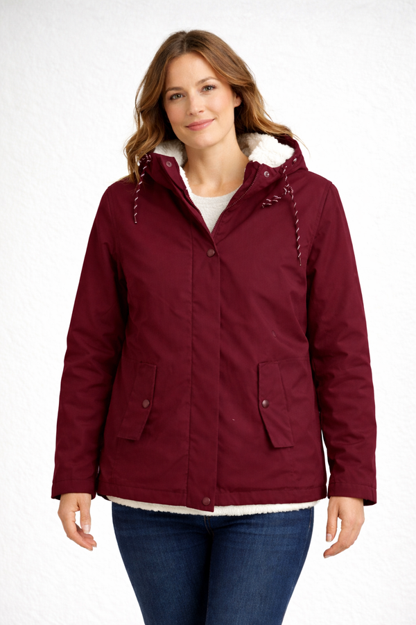 Women's Winter Jacket with Hood & Fleece Lining