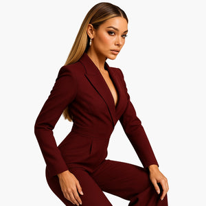 Tailored Long Sleeve Jumpsuit Women Sleek Formal Style