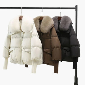 Warm Puffer Jacket Women Hooded Casual Style