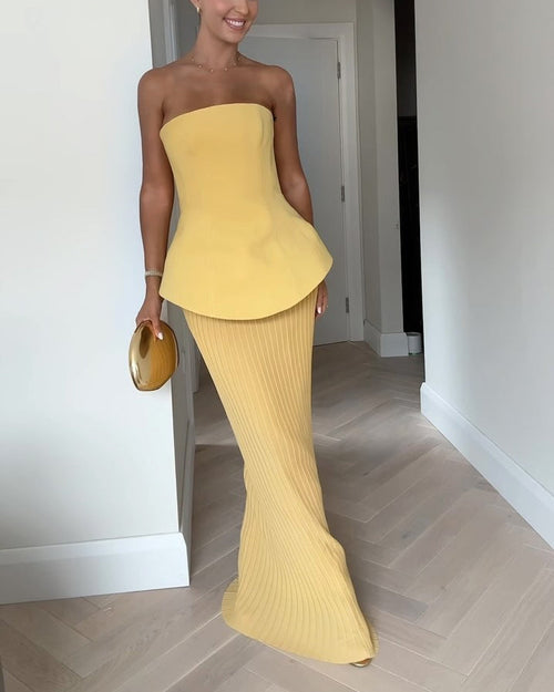 Elegant Strapless Maxi Dress for Effortless Style