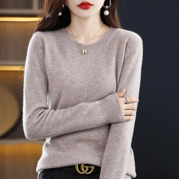 Women's Classic Crew Neck Soft Knit Sweater