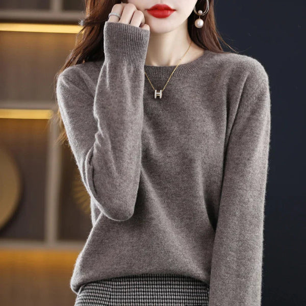 Women's Classic Crew Neck Soft Knit Sweater