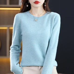 Women's Classic Crew Neck Soft Knit Sweater