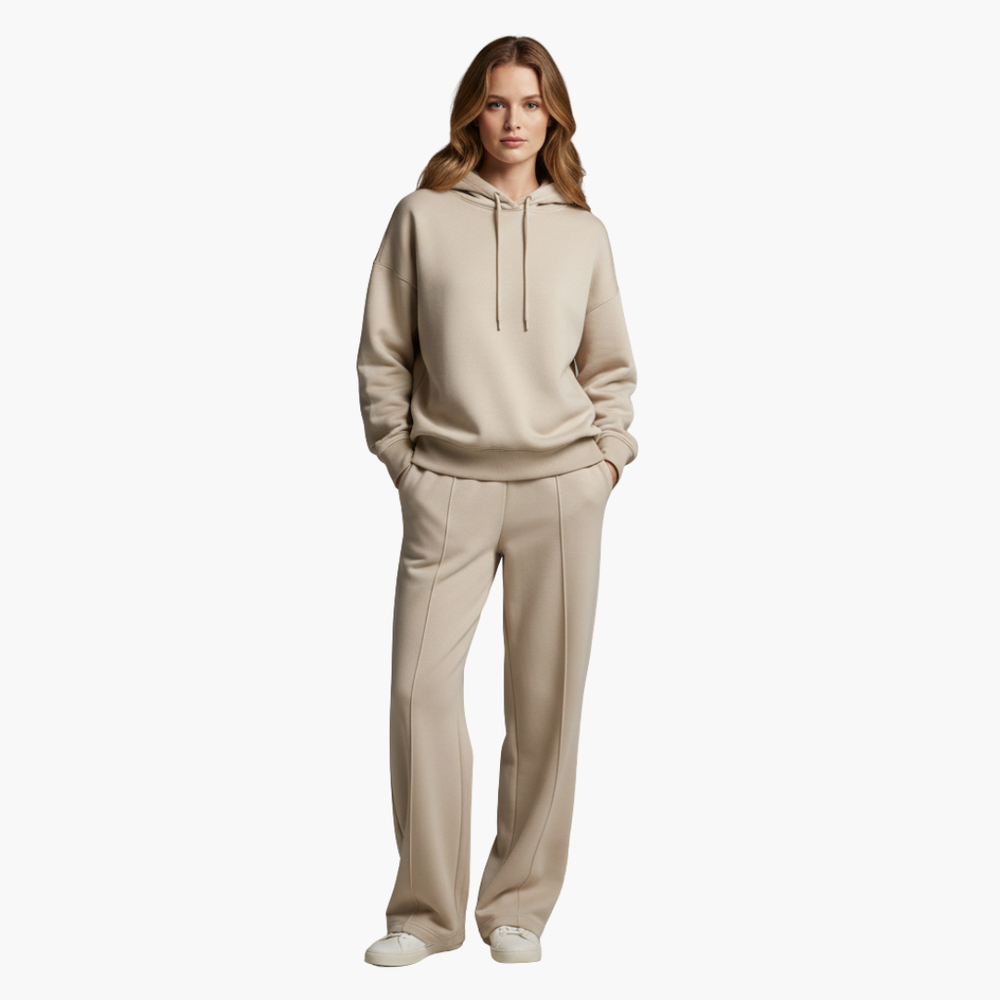 Stylish Women's Two-Piece Set Hooded