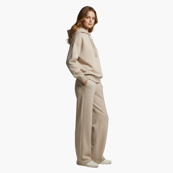 Women’s Hooded Two-Piece Tracksuit Set with Matching Pants