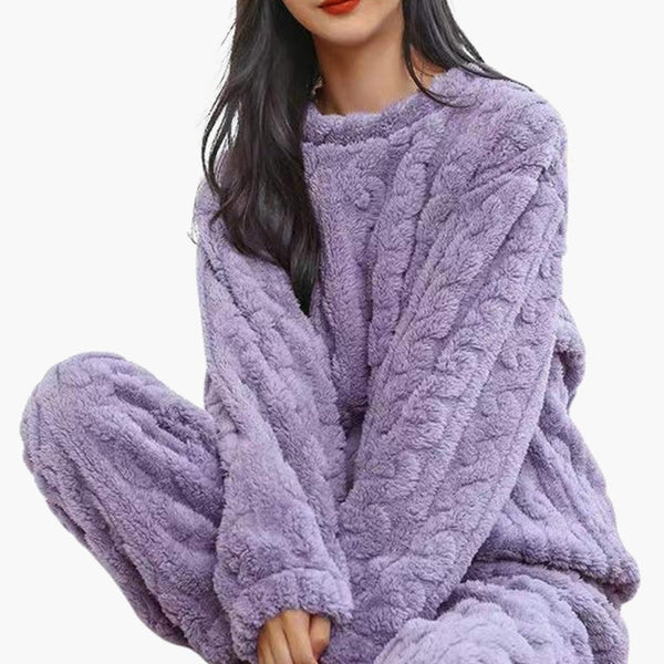Women's Plush Fleece Pyjama Lounge Set