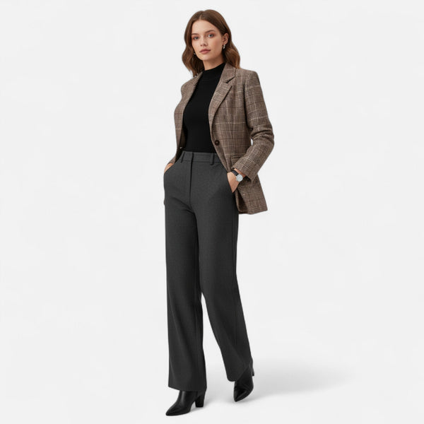 Women’s Plaid Tailored Blazer Classic Fit
