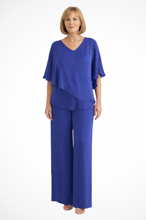 Women’s Two-Piece Lounge Set with Flowing Wide-Leg Pants