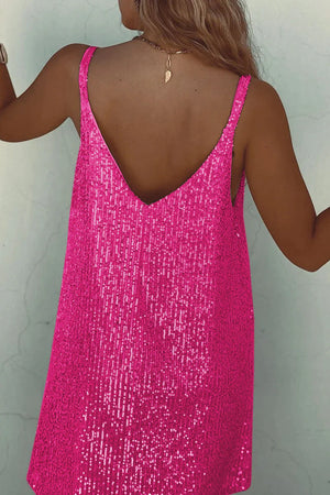 Sparkling Sleeveless Sequin Mini Dress