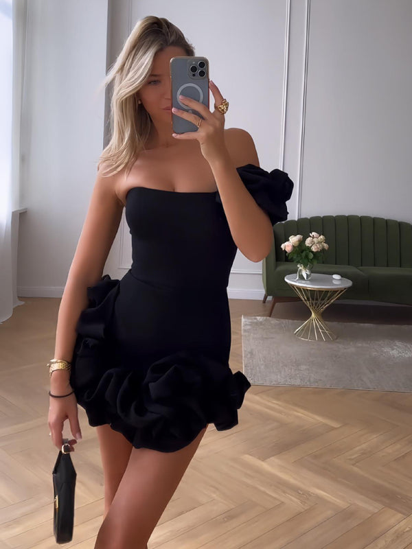 Chic Layered Mini Dress with Dreamy Romance