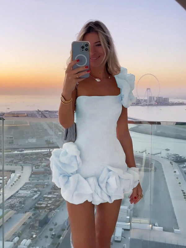 Chic Layered Mini Dress with Dreamy Romance