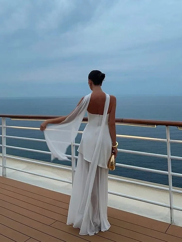 Elegant High-Slit Maxi Dress with Enchanting Motion