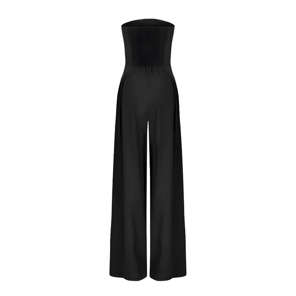 Elegant Strapless Wide-Leg Jumpsuit