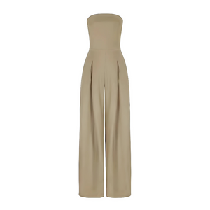 Elegant Strapless Wide-Leg Jumpsuit