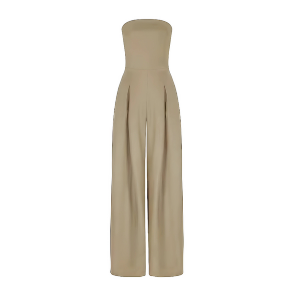 Elegant Strapless Wide-Leg Jumpsuit