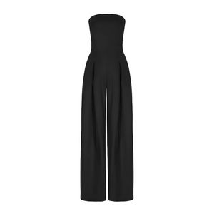 Elegant Strapless Wide-Leg Jumpsuit