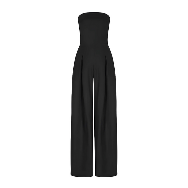 Elegant Strapless Wide-Leg Jumpsuit