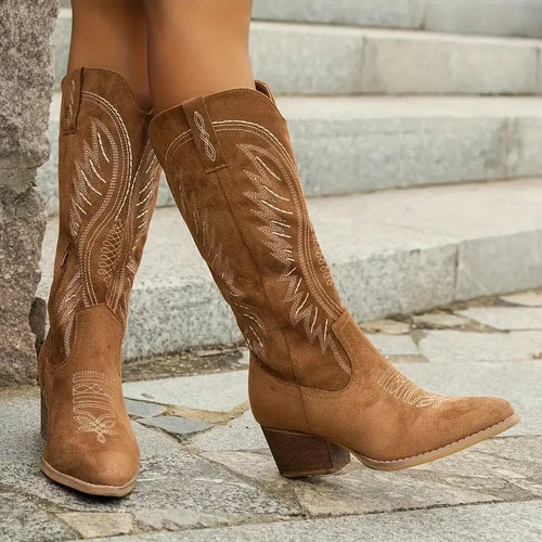 Stylish Embroidered Western Boots for Free Spirits