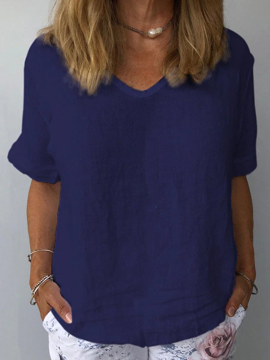 Casual Cotton Linen Top