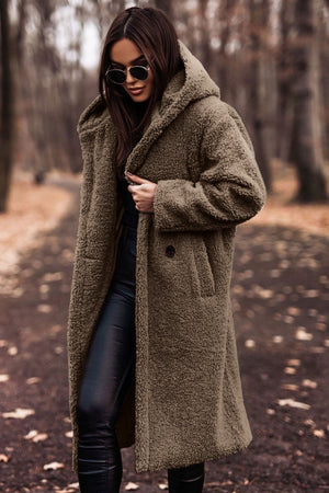 Cozy Long Teddy Coat Women