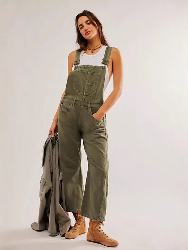 Women's Relaxed Vintage Denim Overalls