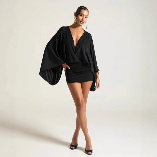 Elegant Puff Sleeve Mini Dress
