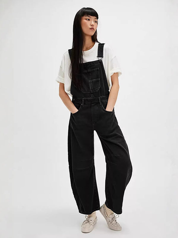 Women's Relaxed Vintage Denim Overalls