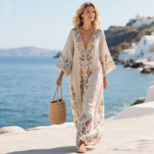 Vibrant Bohemian Printed Kaftan Dress for Women