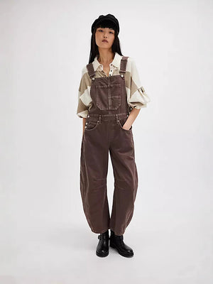 Women's Relaxed Vintage Denim Overalls